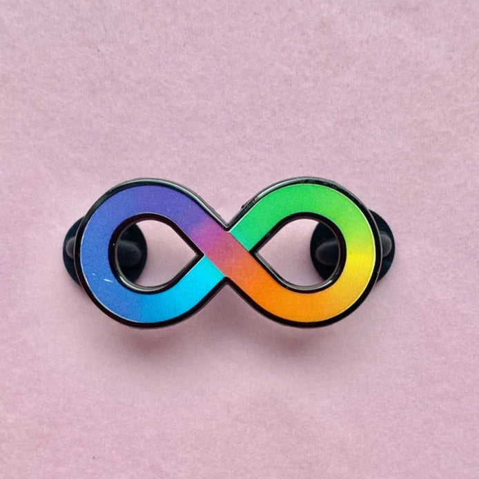 Infiny Pin Rainbow Infinity Neurodiversity ENAMEL PiN – SouthStreetArtMart