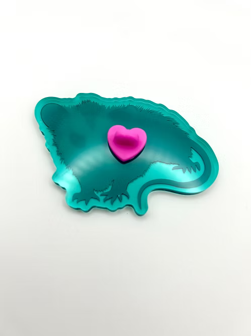 Cute Opposum Acrylic PIN by @SophieMargotArt