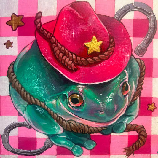 Pink Pony Frog PRINT