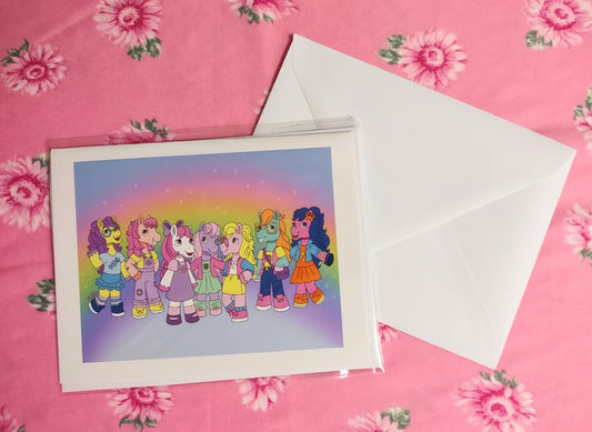 Pony Friends GREETING CARD by Millie Dubois