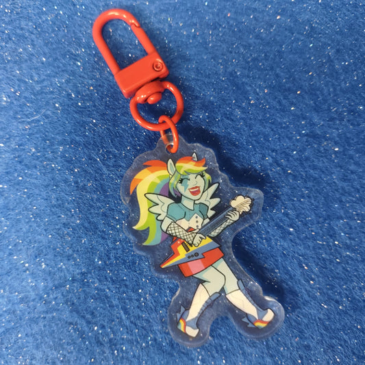 Rainbow Rocker Acrylic KEYCHAIN by Millie Dubois