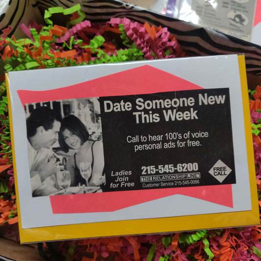 Date Someone New This Week Ad Collage GREETiNG CARD