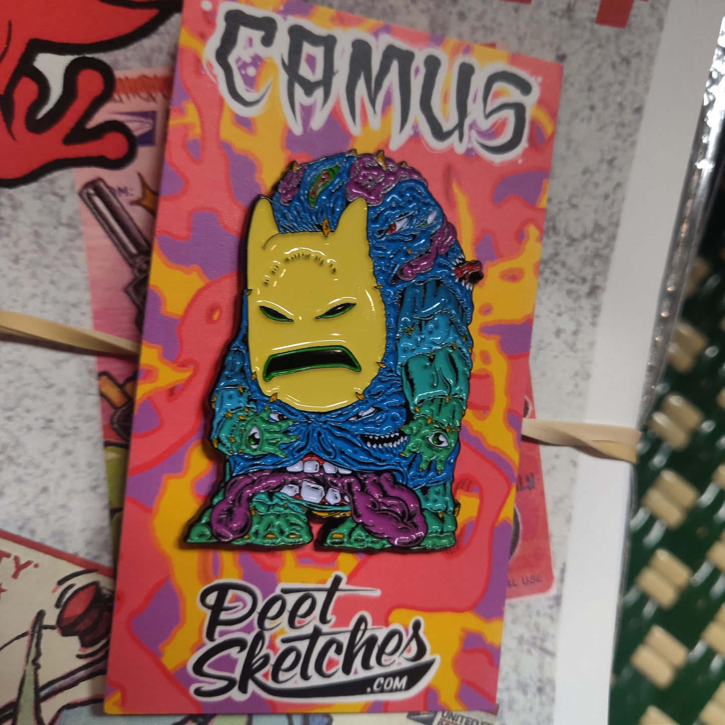 Camus ENAMEL PiN by Monster Bloodbath