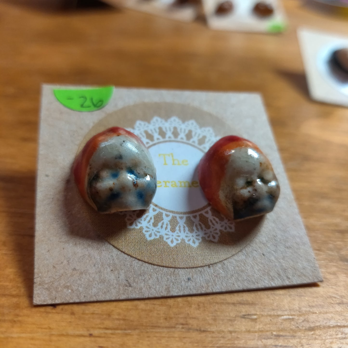 Ceramic Beeb Head EARRiNGS by The Ceramery