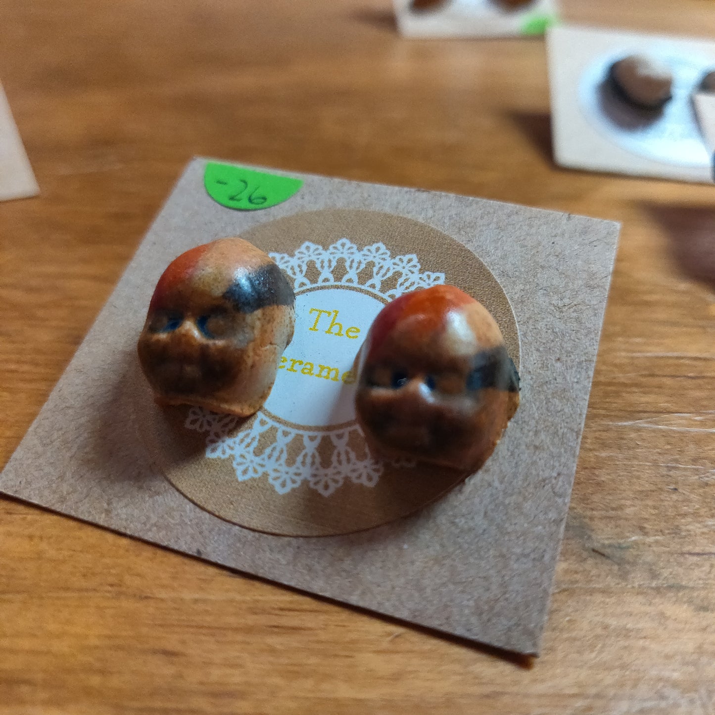 Ceramic Beeb Head EARRiNGS by The Ceramery