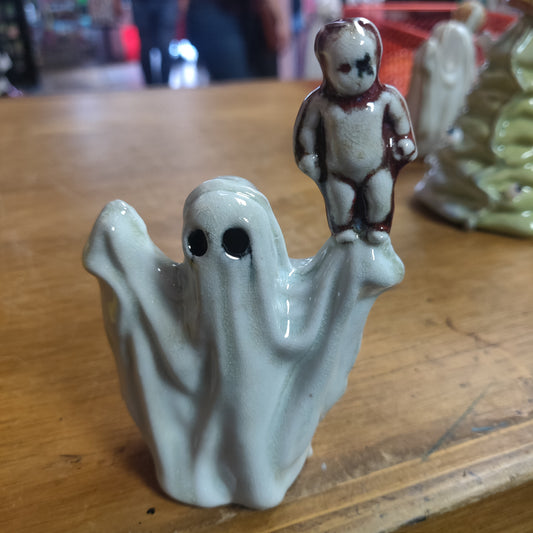 Ghost Holding Beeb Doll Ceramic STATUE