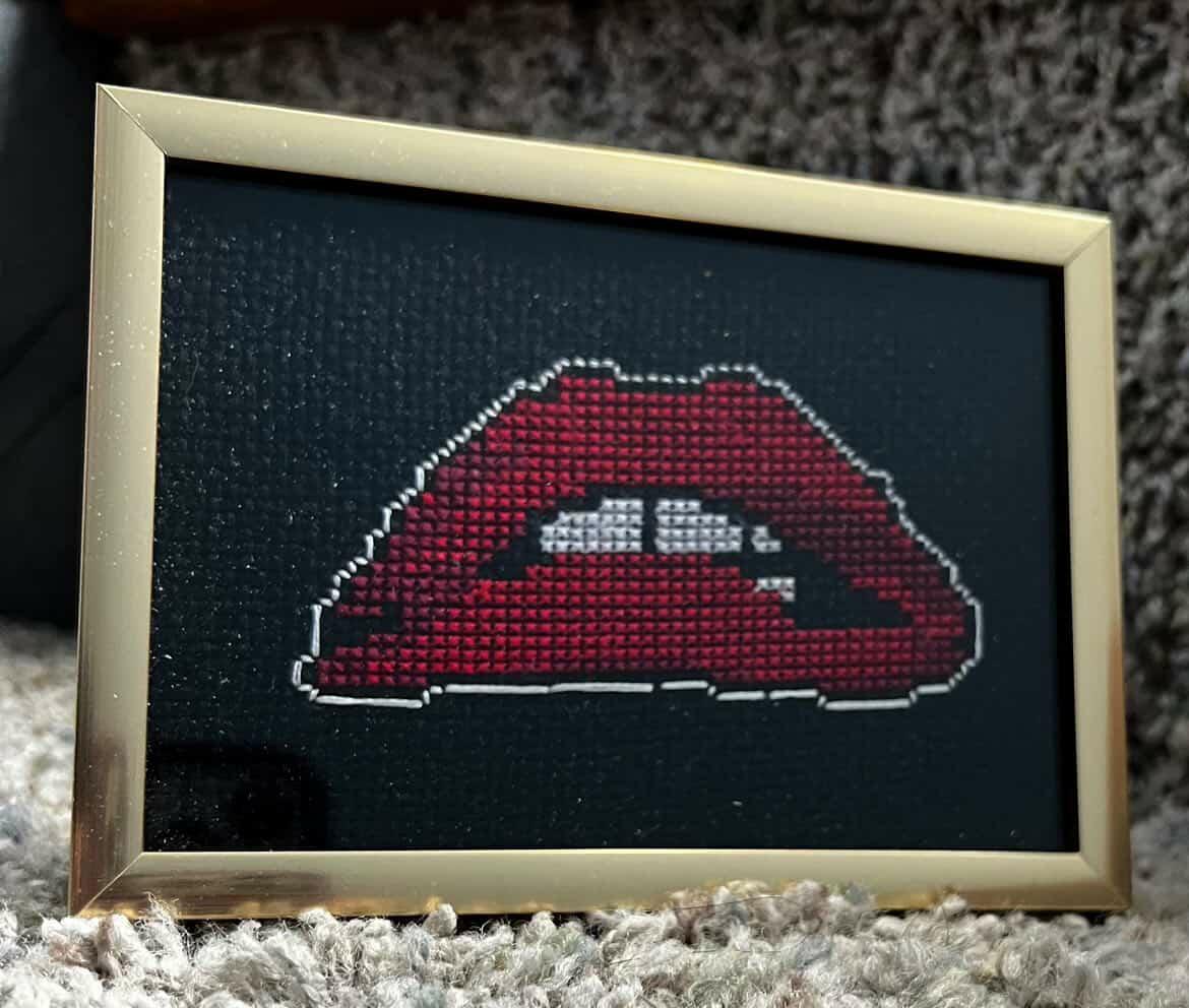 RHPS Lips Framed Cross-Stitch