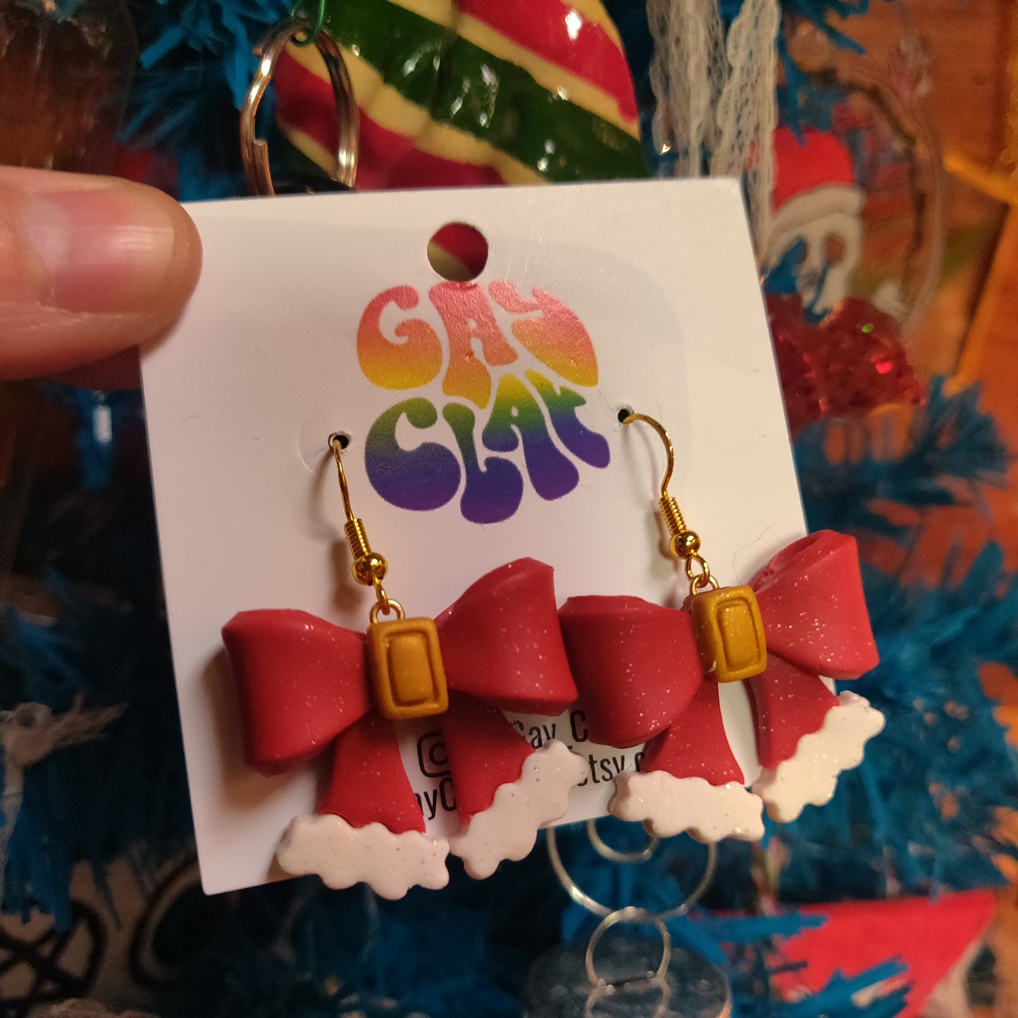 Santa Bow EARRiNGS