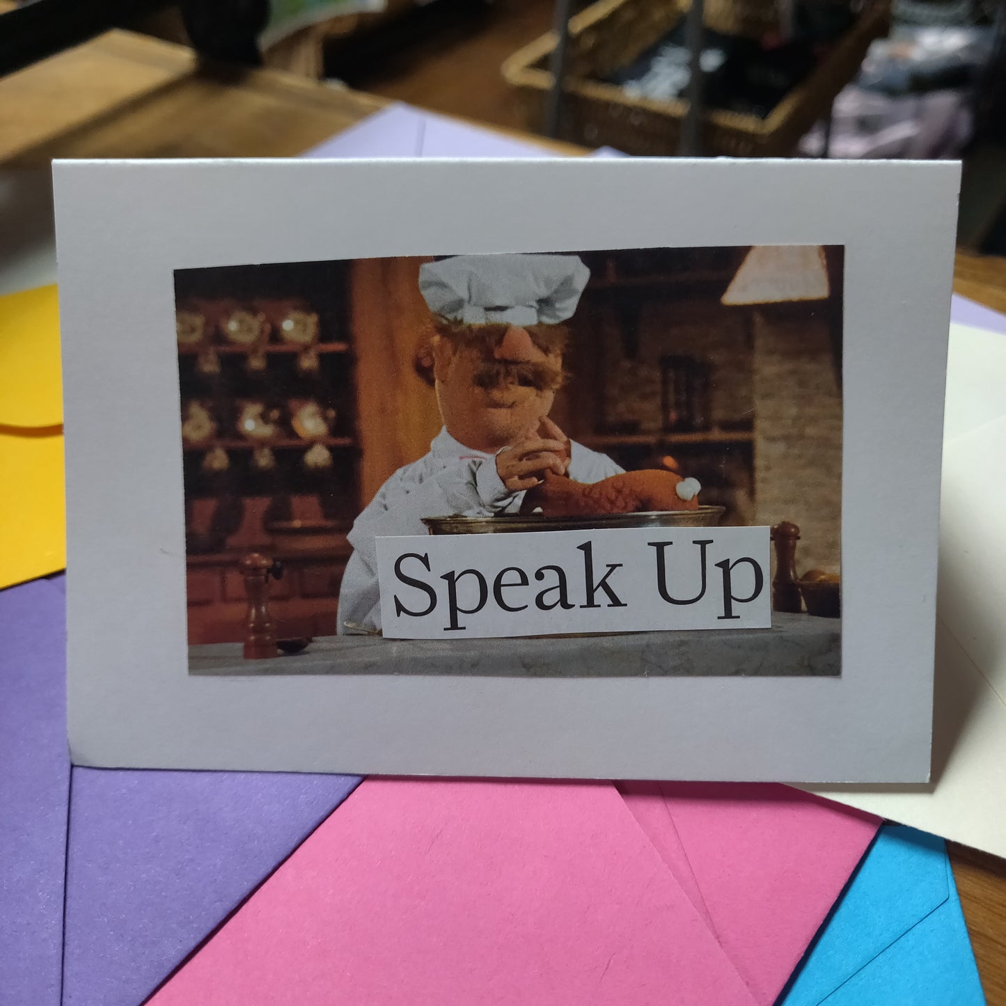 Speak Up Collage Blank GREETiNG CARD