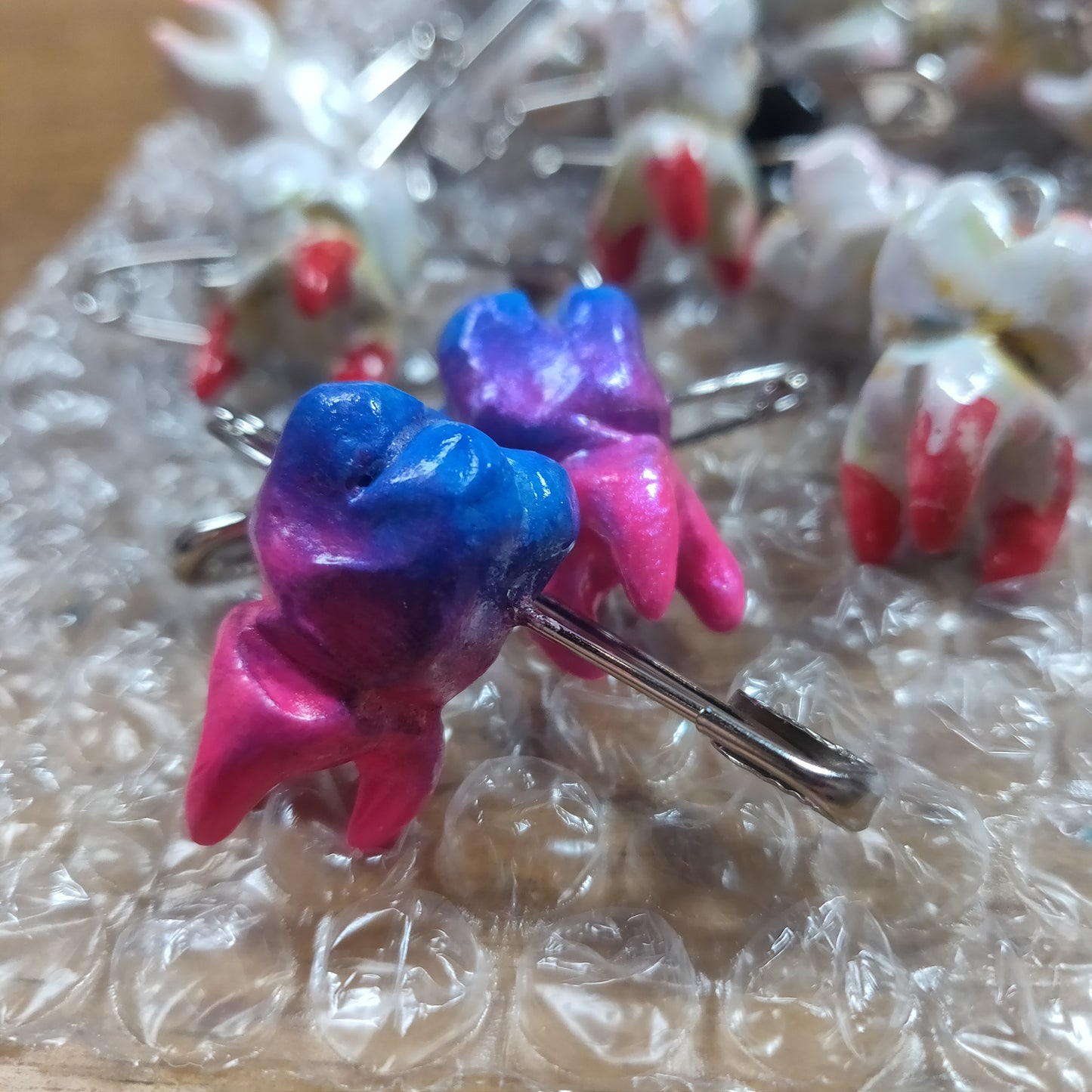 Handmade TOOTH PiNS & Pendants by Giles Crawford