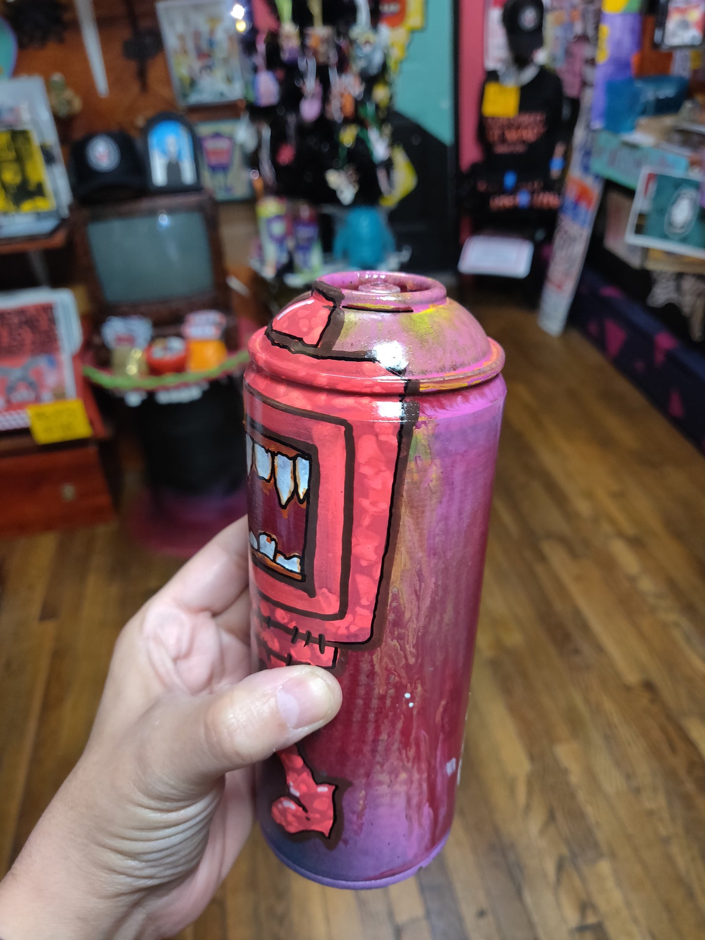 TV Monster Spray Paint Cans by @TapedOffTV