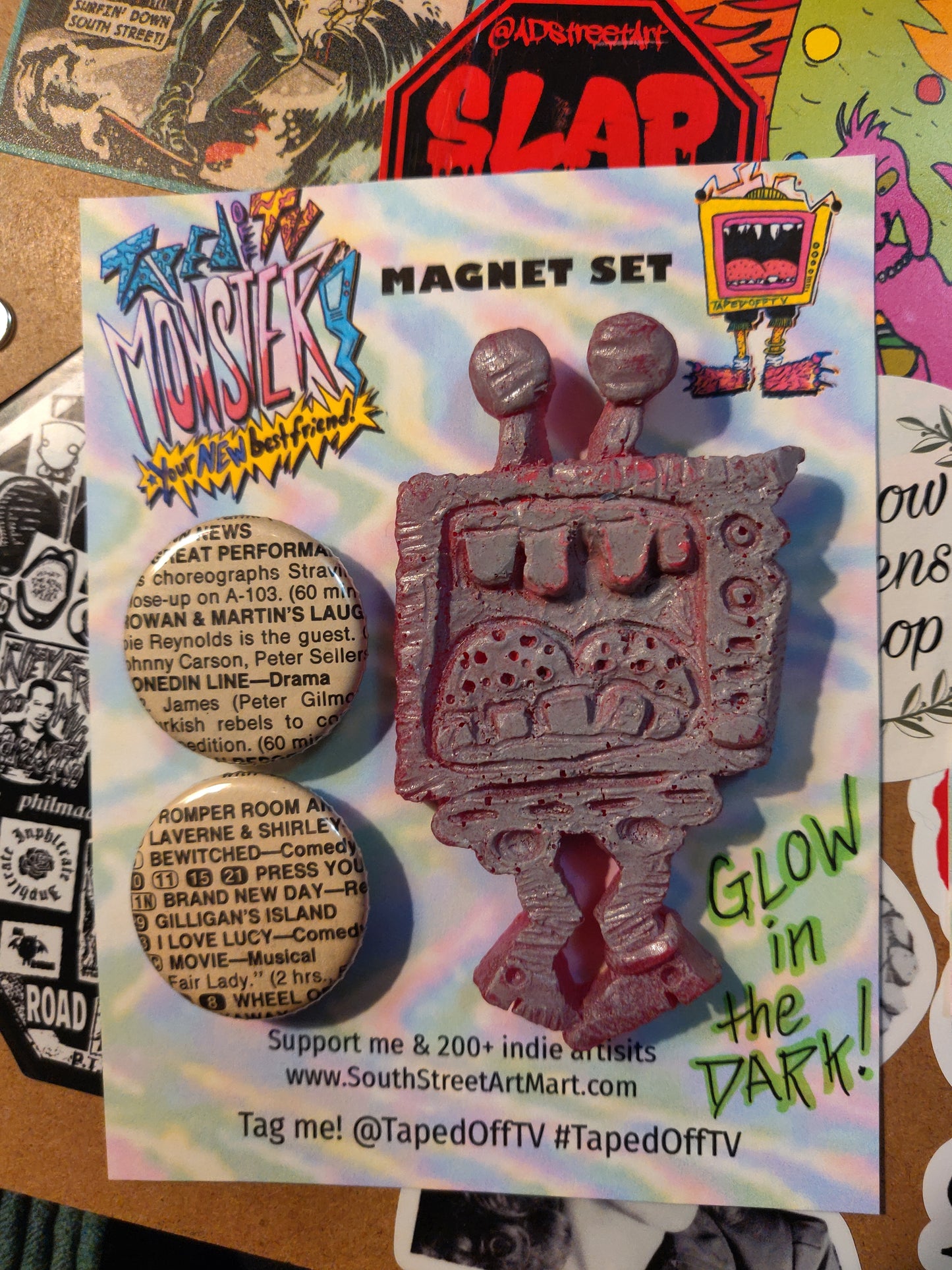~ Taped Off TV Monster Pals MAGNET SET ~ Series 01, Version 2.0