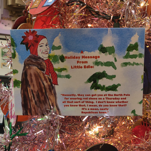 A Holiday Message from Little Edie POSTCARD
