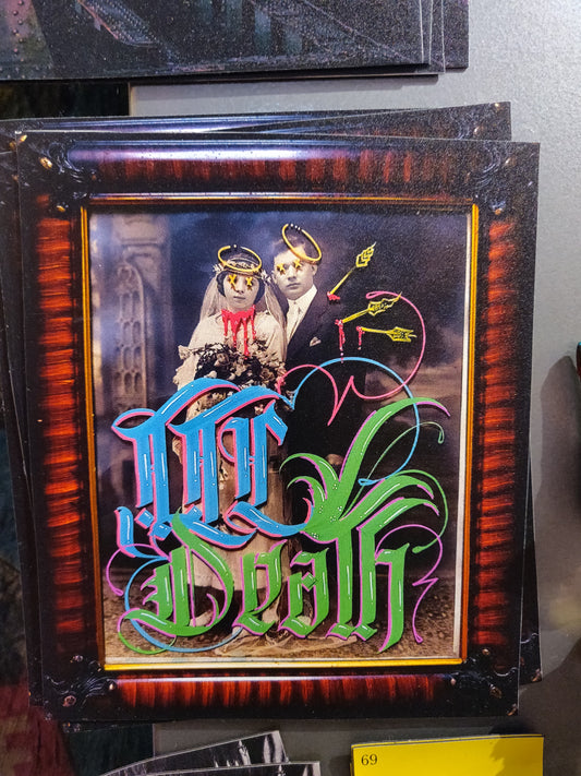 Til Death Calligraphy XL MAGNET by Death and Taxes