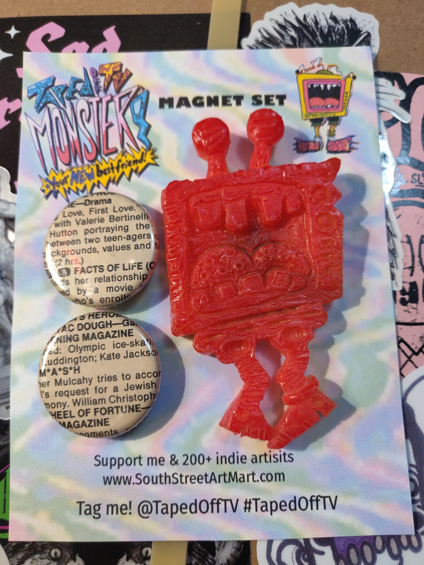 ~ Taped Off TV Monster Pals MAGNET SET ~ Series 01, Version 2.0