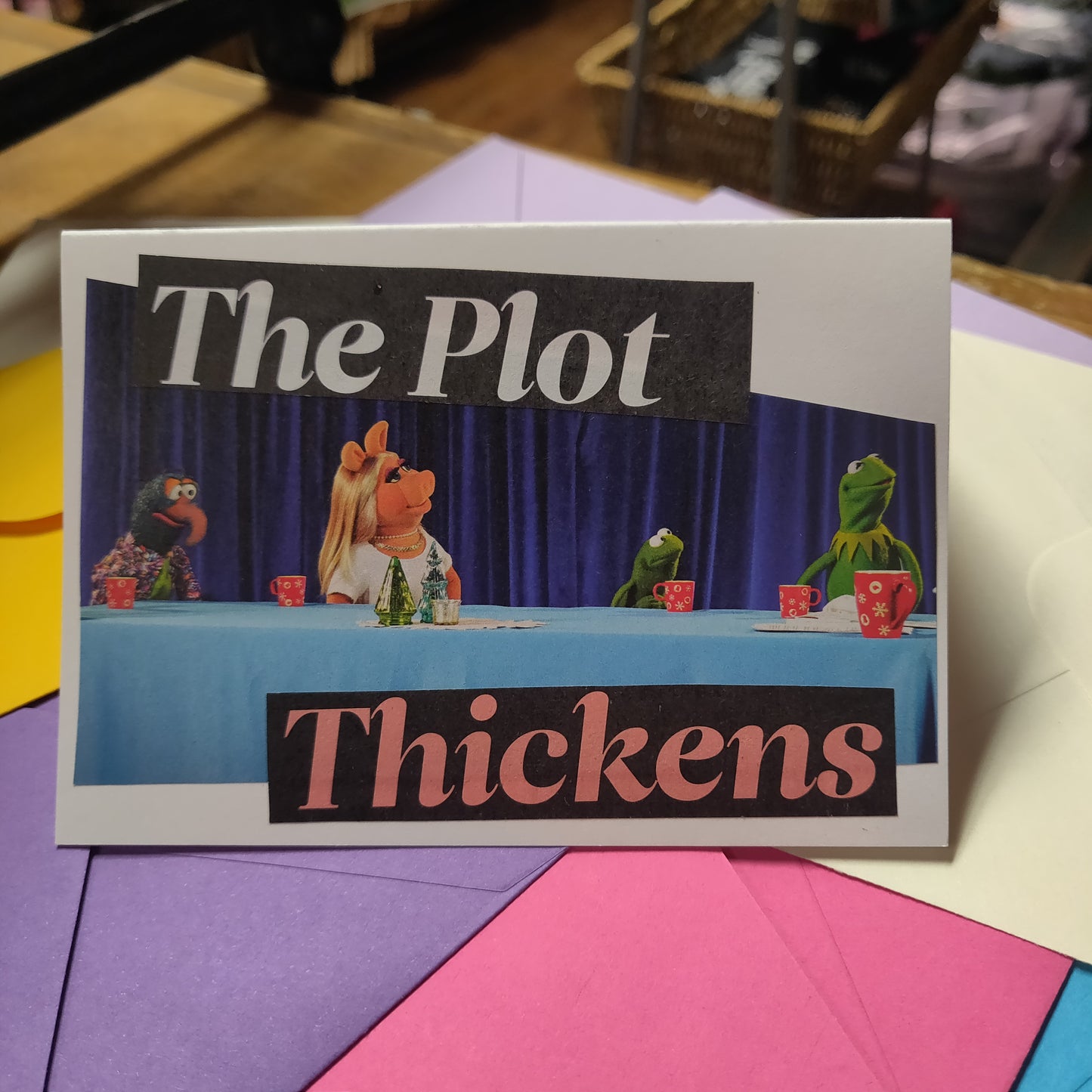 The Plot Thickens Collage Blank GREETiNG CARD