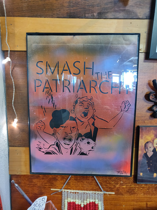 @TapedOffTV Framed Smash the Patriarchy RETiRED STENCiL ~ Squirrel Girl