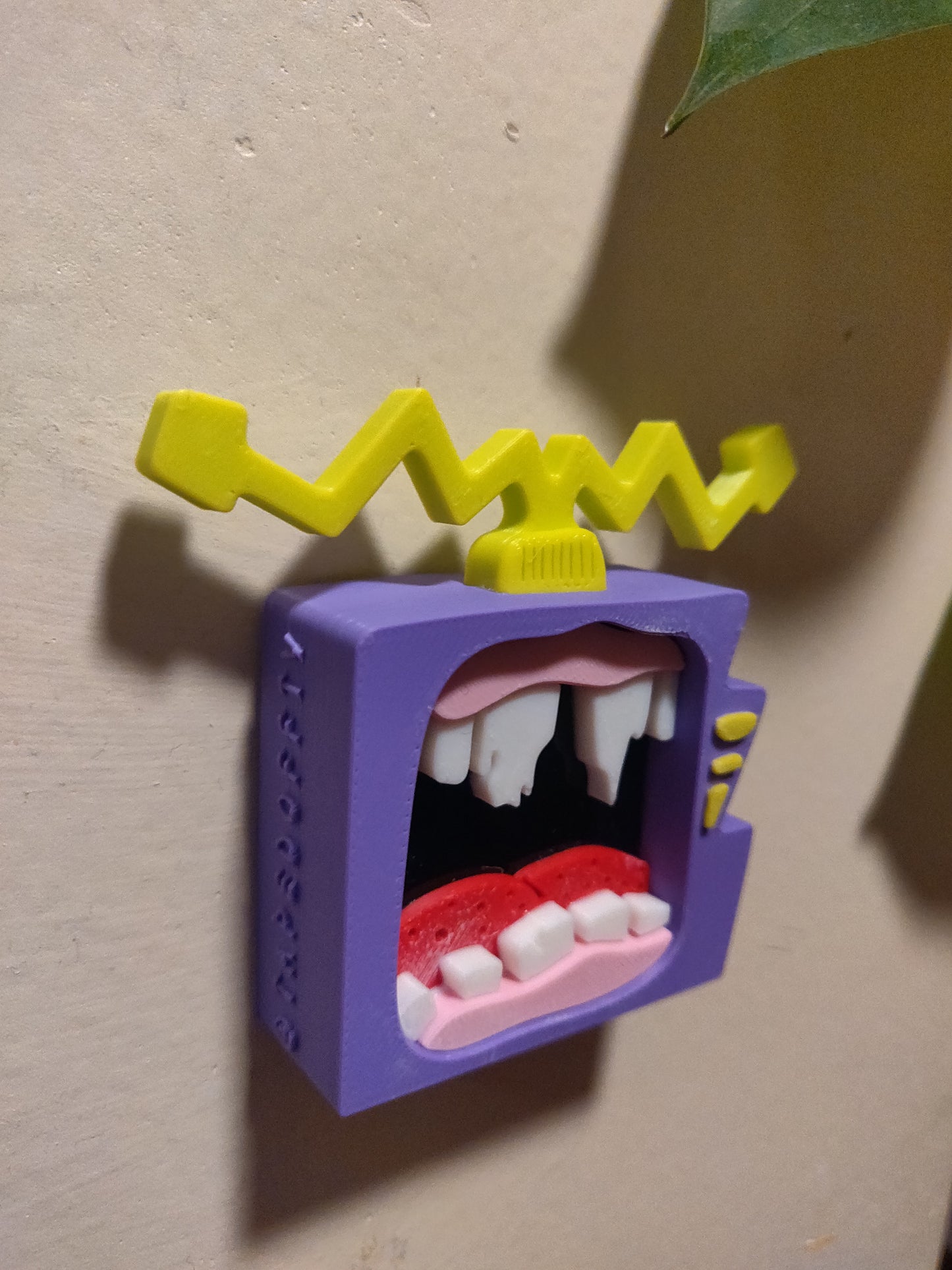 3D Taped Off TV Monster WALL HANGiNG / Shelf Art