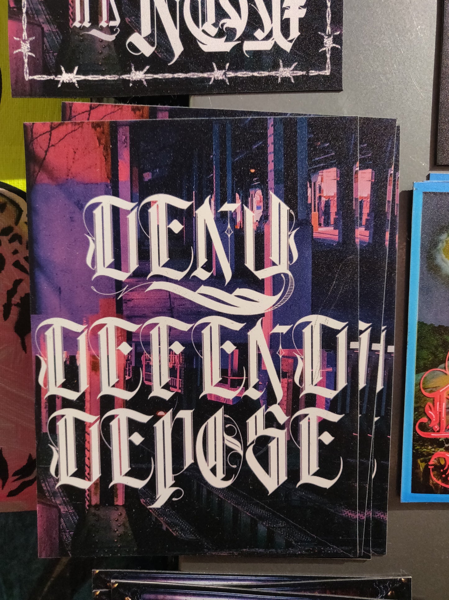 Deny Defend Depose Calligraphy XL MAGNET by Death and Taxes