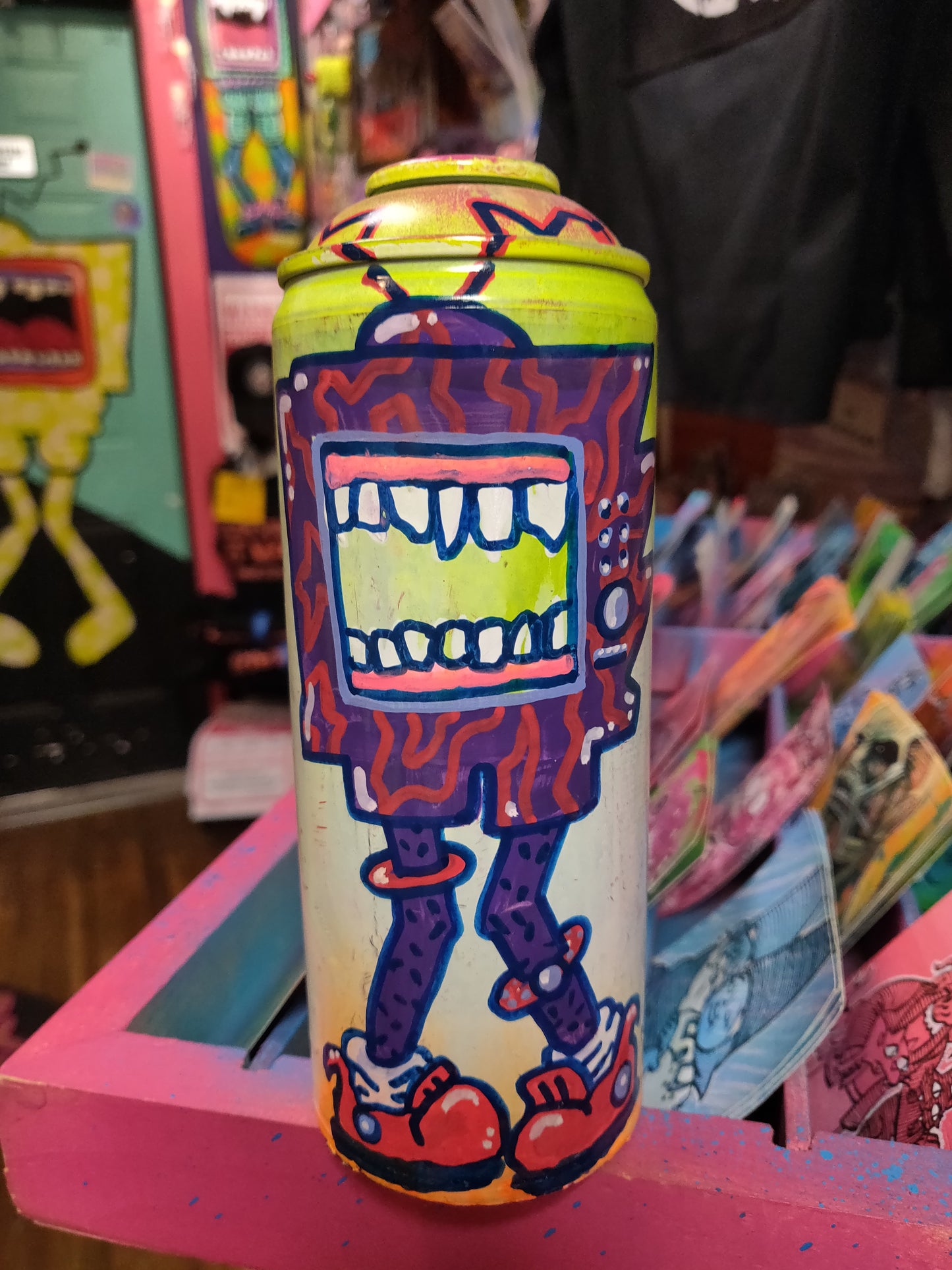 TV Monster Spray Paint Cans by @TapedOffTV