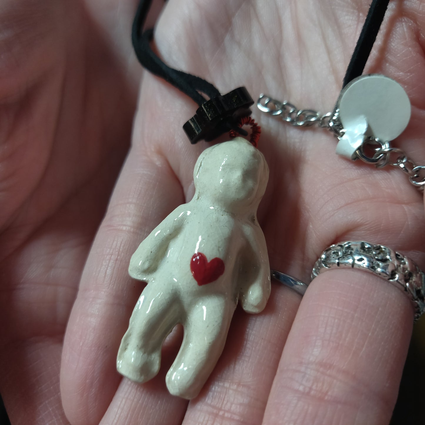 Heart Beeb Ceramic Pendant NECKLACE