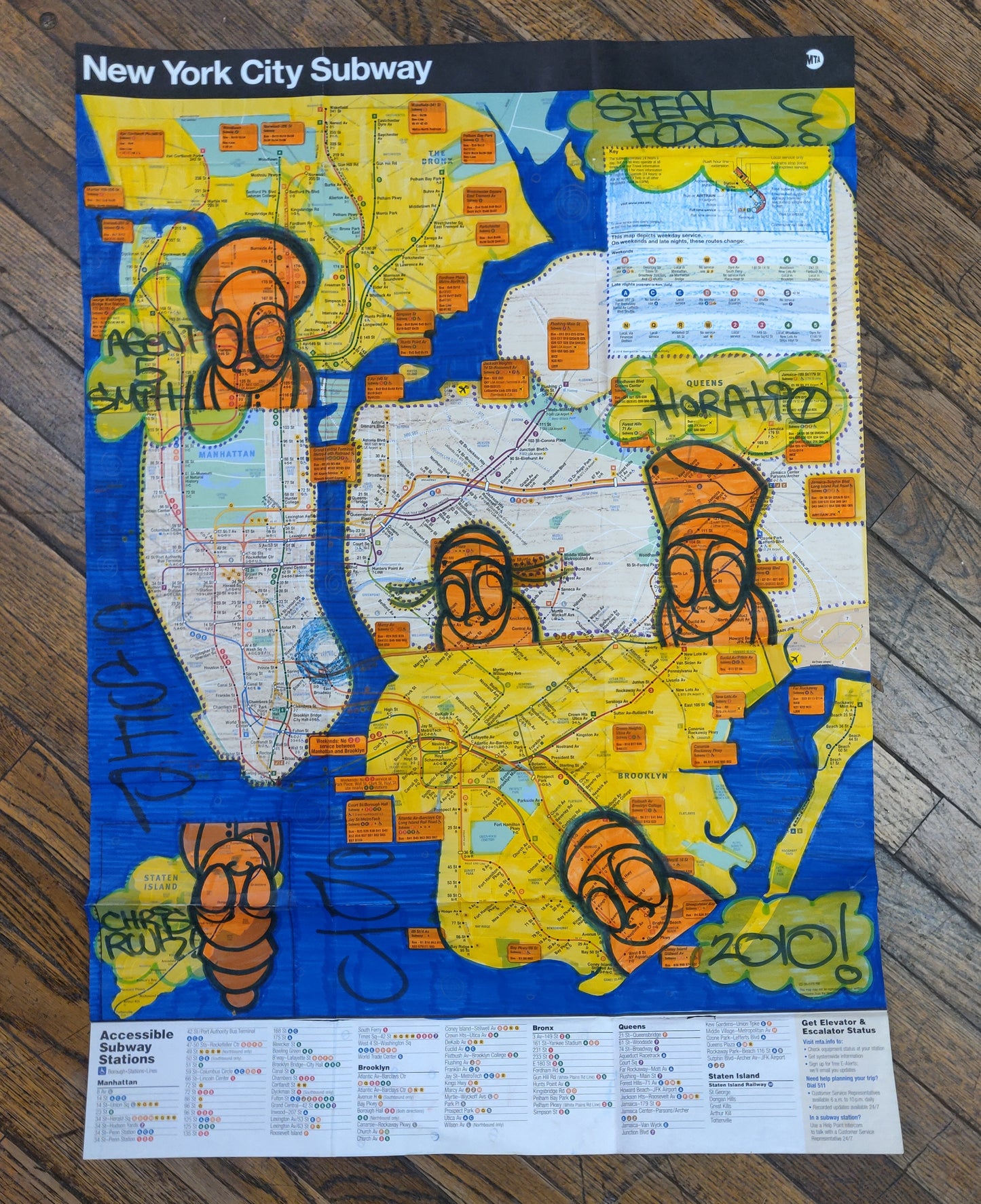 Clyde Street Art NYC Subway MAP