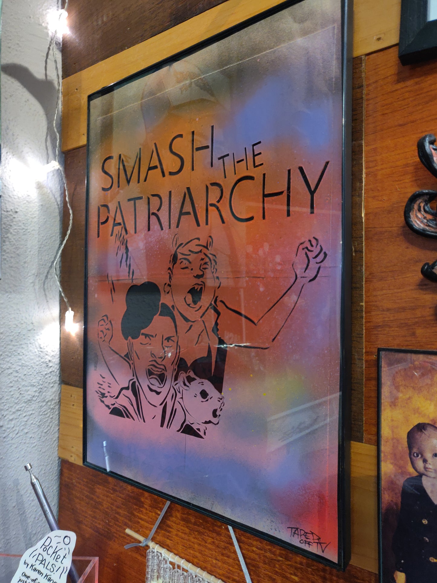 @TapedOffTV Framed Smash the Patriarchy RETiRED STENCiL ~ Squirrel Girl