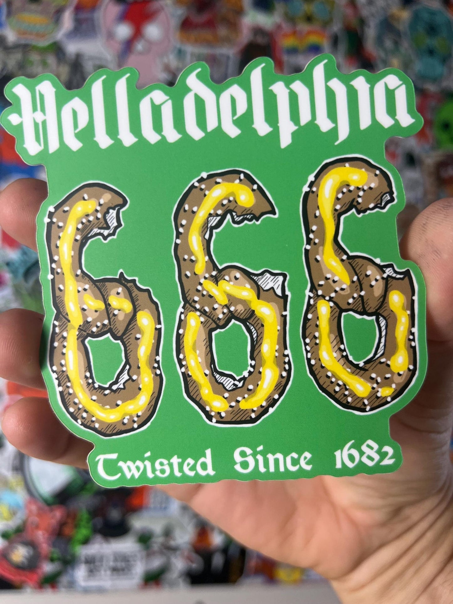 666 Helladelphia Pretzel STiCKER