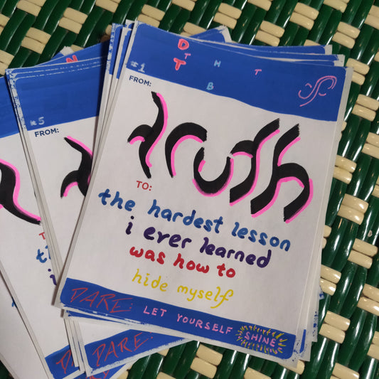 Truth - Hand-drawn 228 STiCKER by a sticker fairy - Destroying the house the testosterone built series