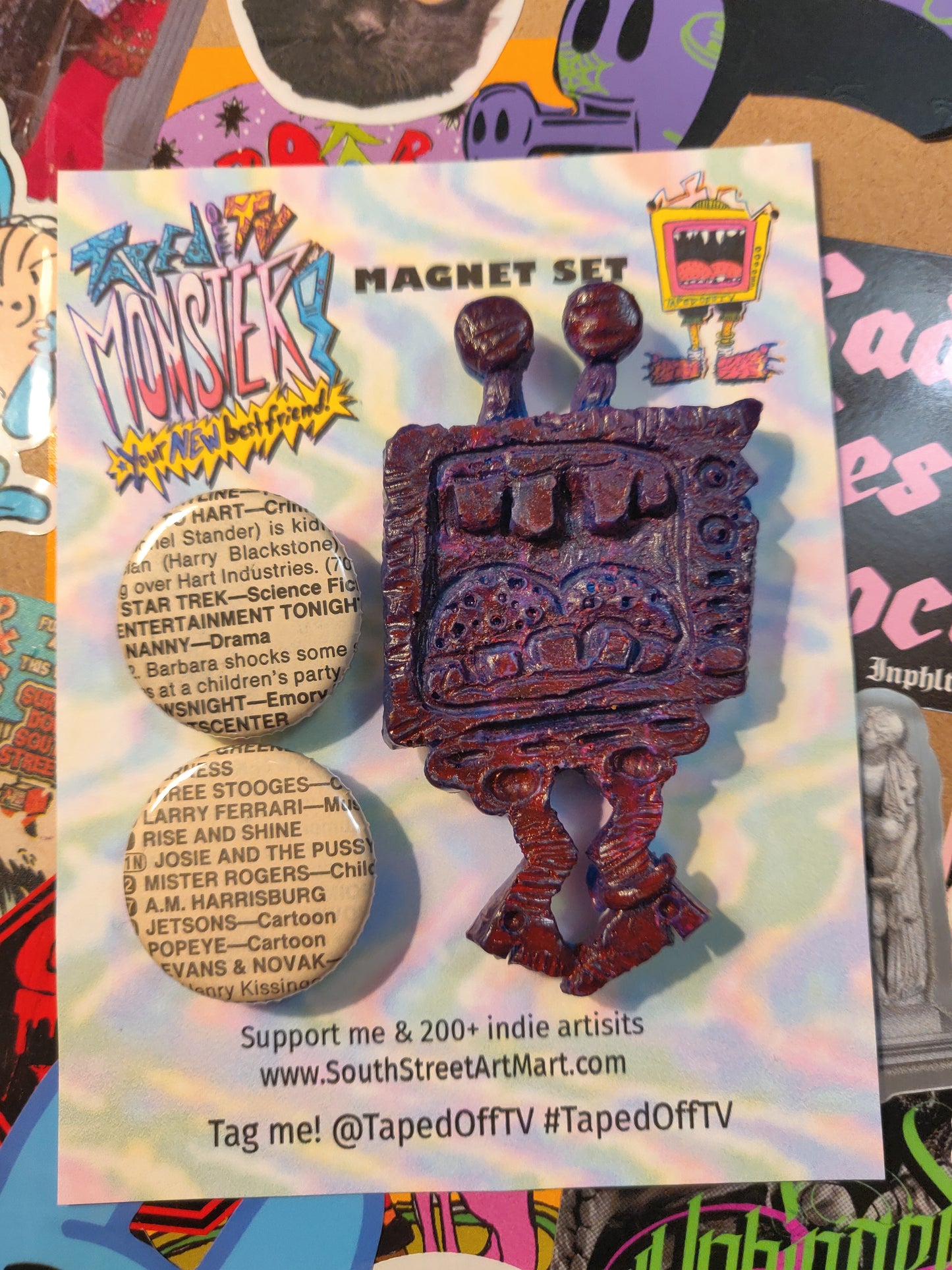 ~ Taped Off TV Monster Pals MAGNET SET ~ Series 01, Version 2.0