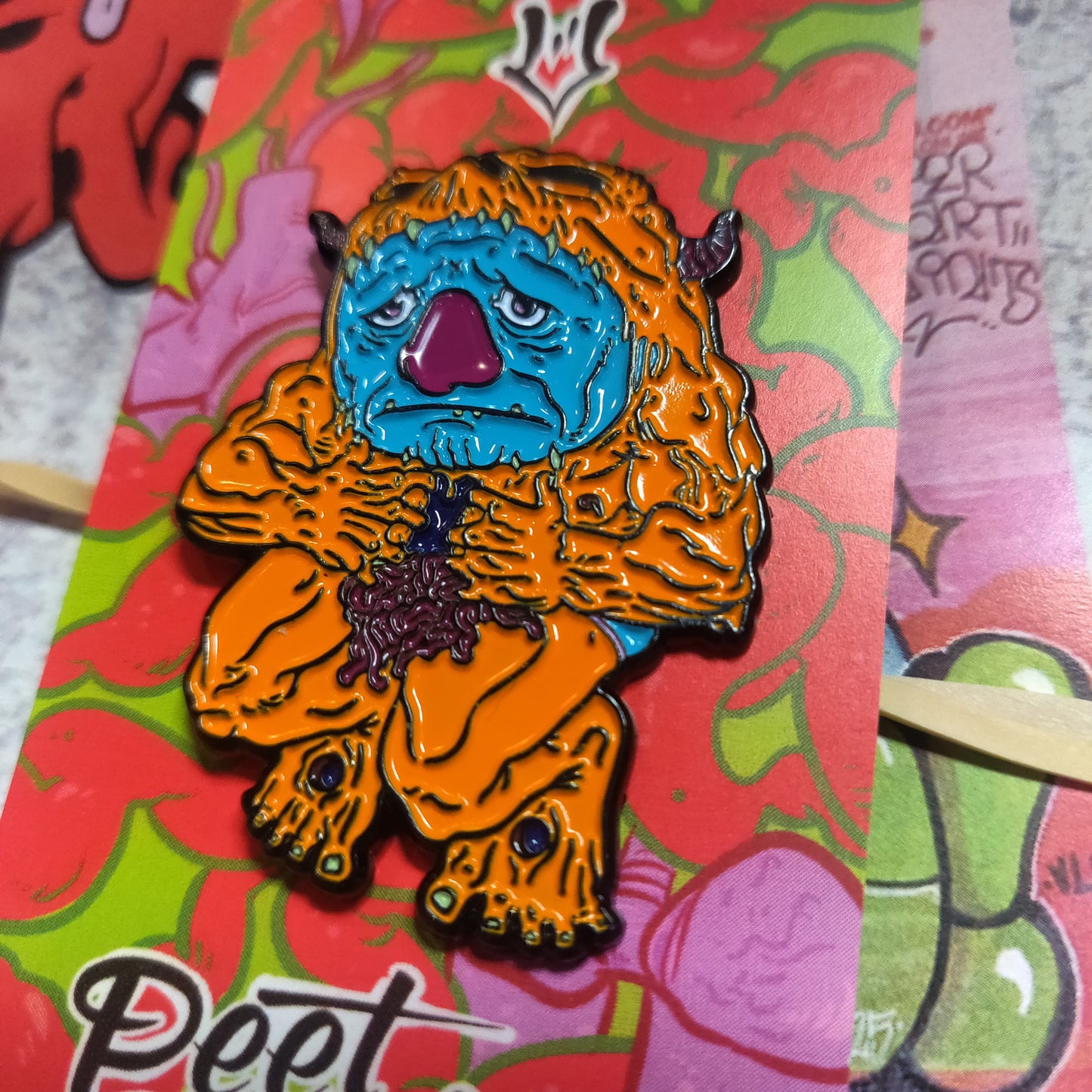 Sad Monster ENAMEL PiN by Monster Bloodbath
