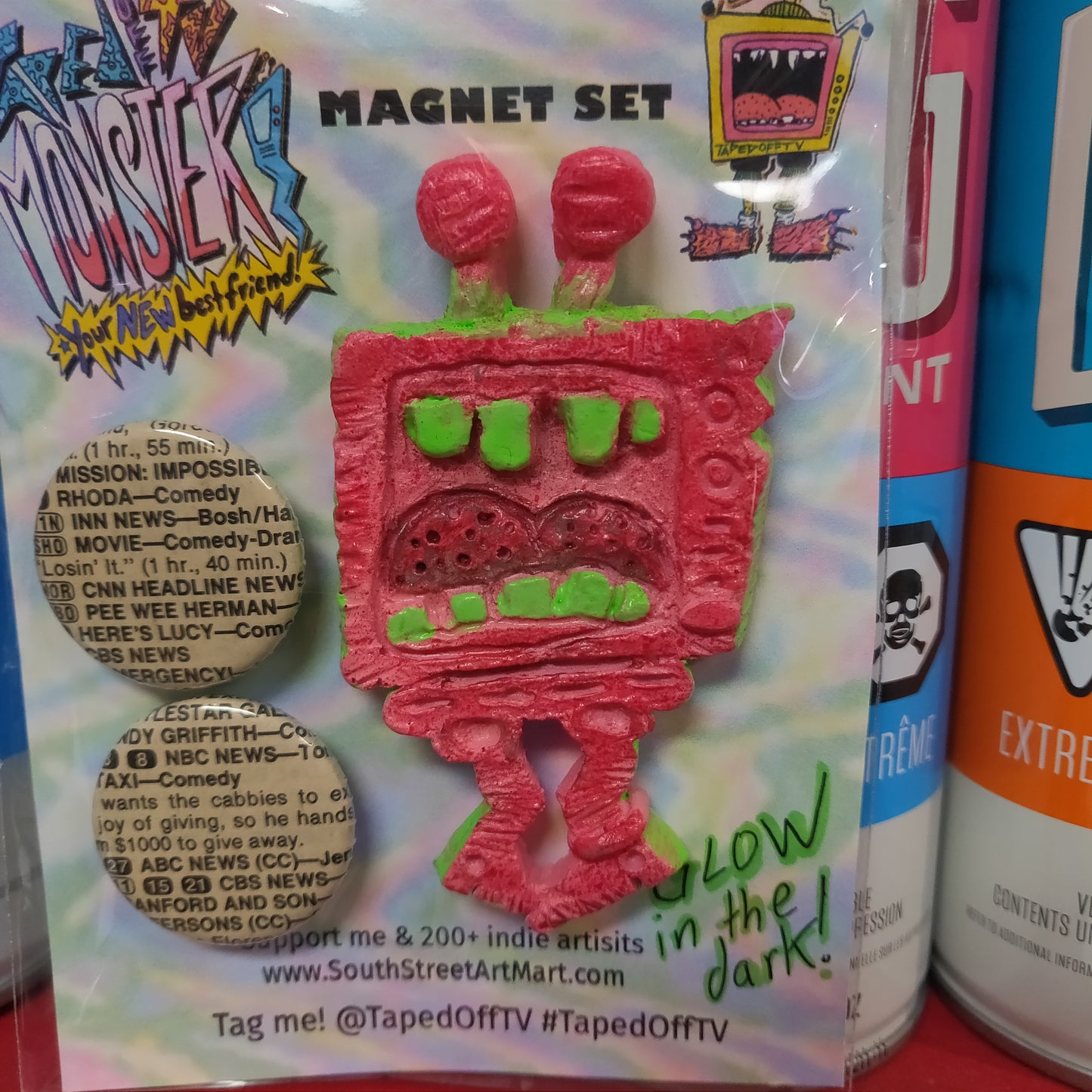 ~ Taped Off TV Monster Pals MAGNET SET ~ Series 01, Version 2.0