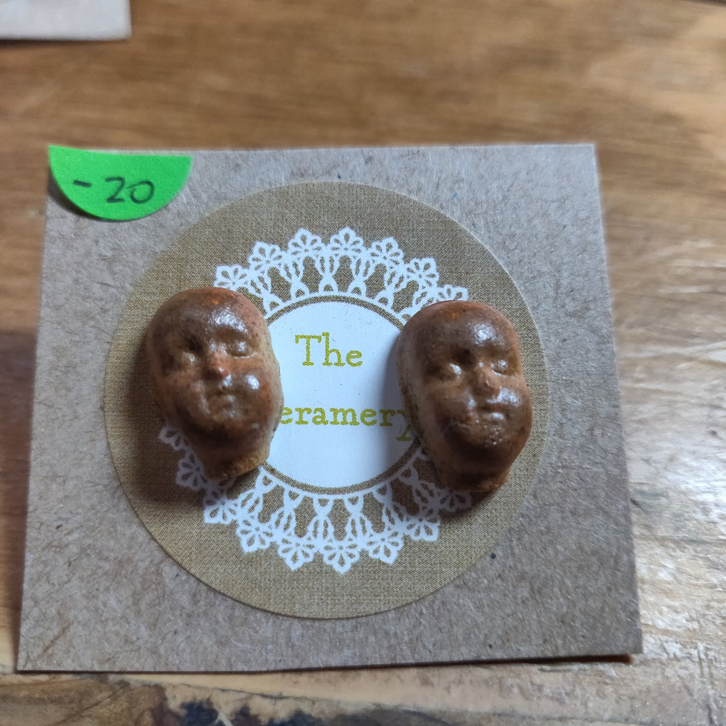 Ceramic Beeb Head EARRiNGS by The Ceramery