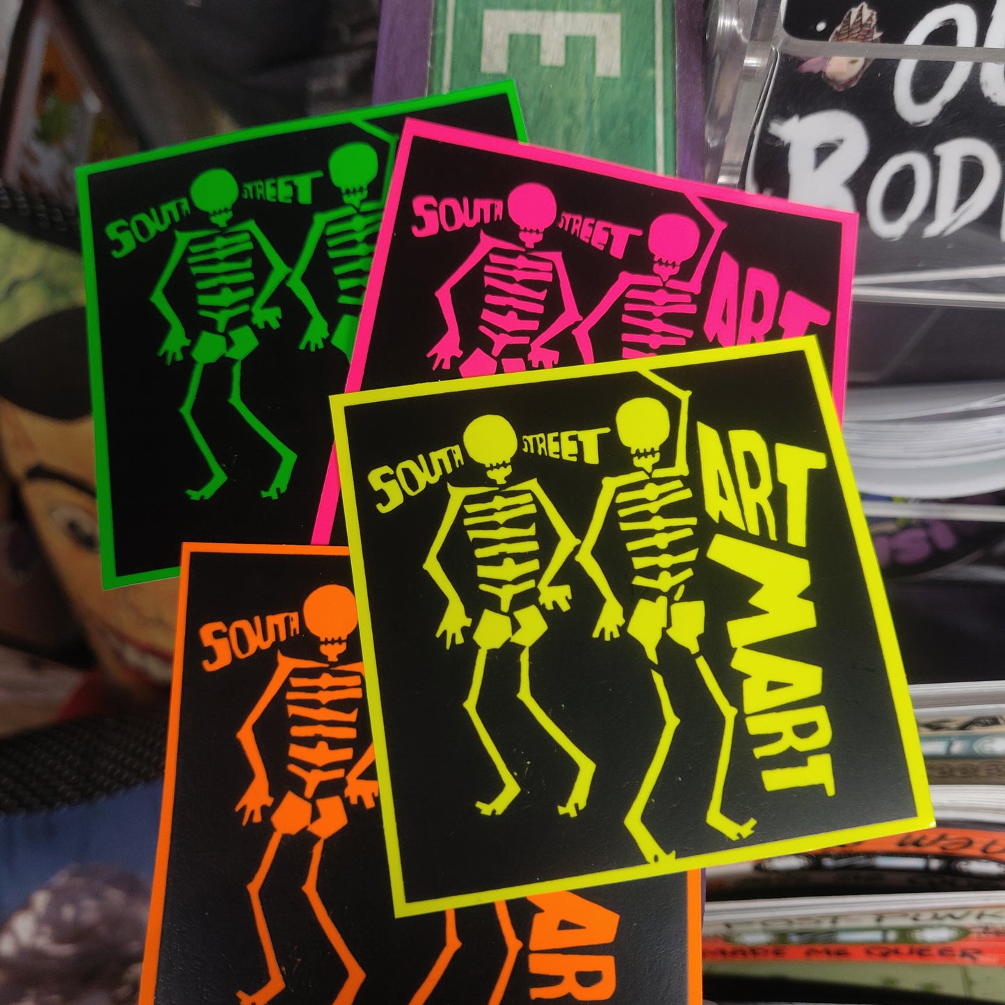 Art Mart Neon Skeletons STiCKER