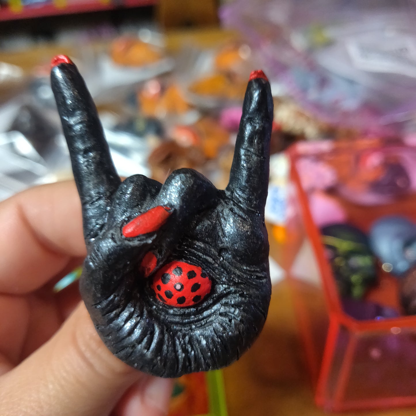 Giving The Horns Hand-sculpted PINS