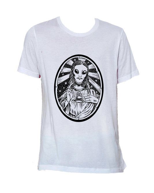 Alien Jesus T- Shirt by Monique Ligons