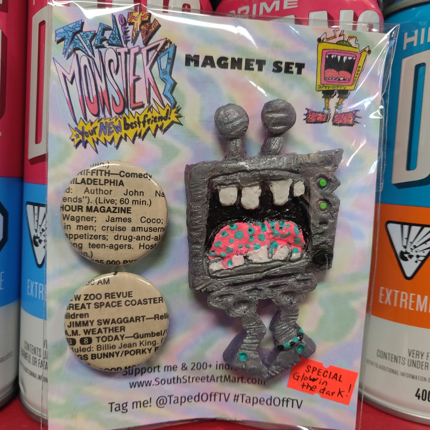 ~ Taped Off TV Monster Pals MAGNET SET ~ Series 01, Version 2.0