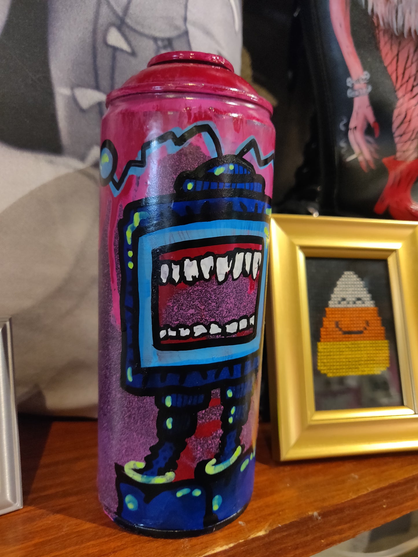 TV Monster Spray Paint Cans by @TapedOffTV