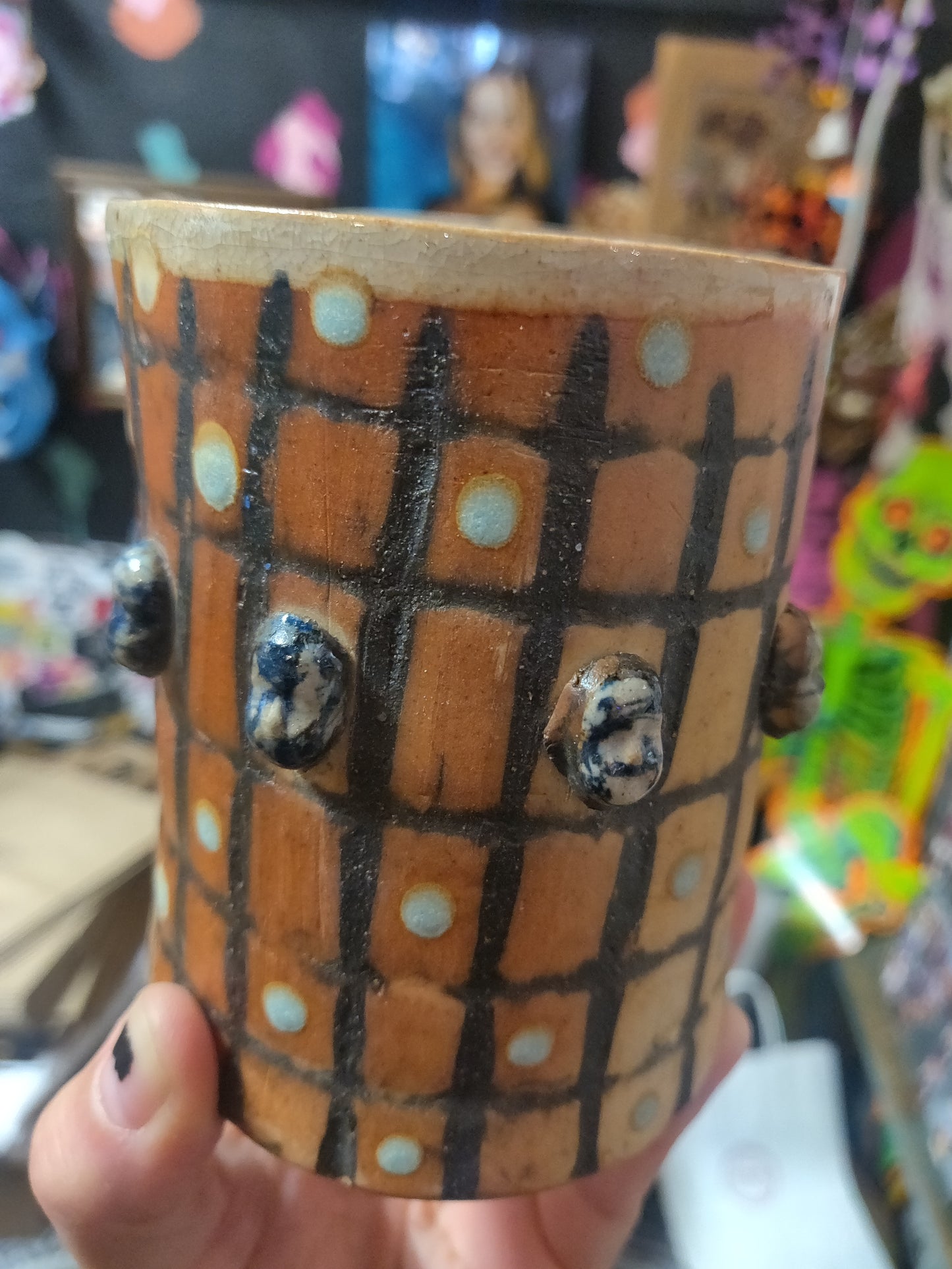 Plaid Beeb Ceramic VASE/CUP