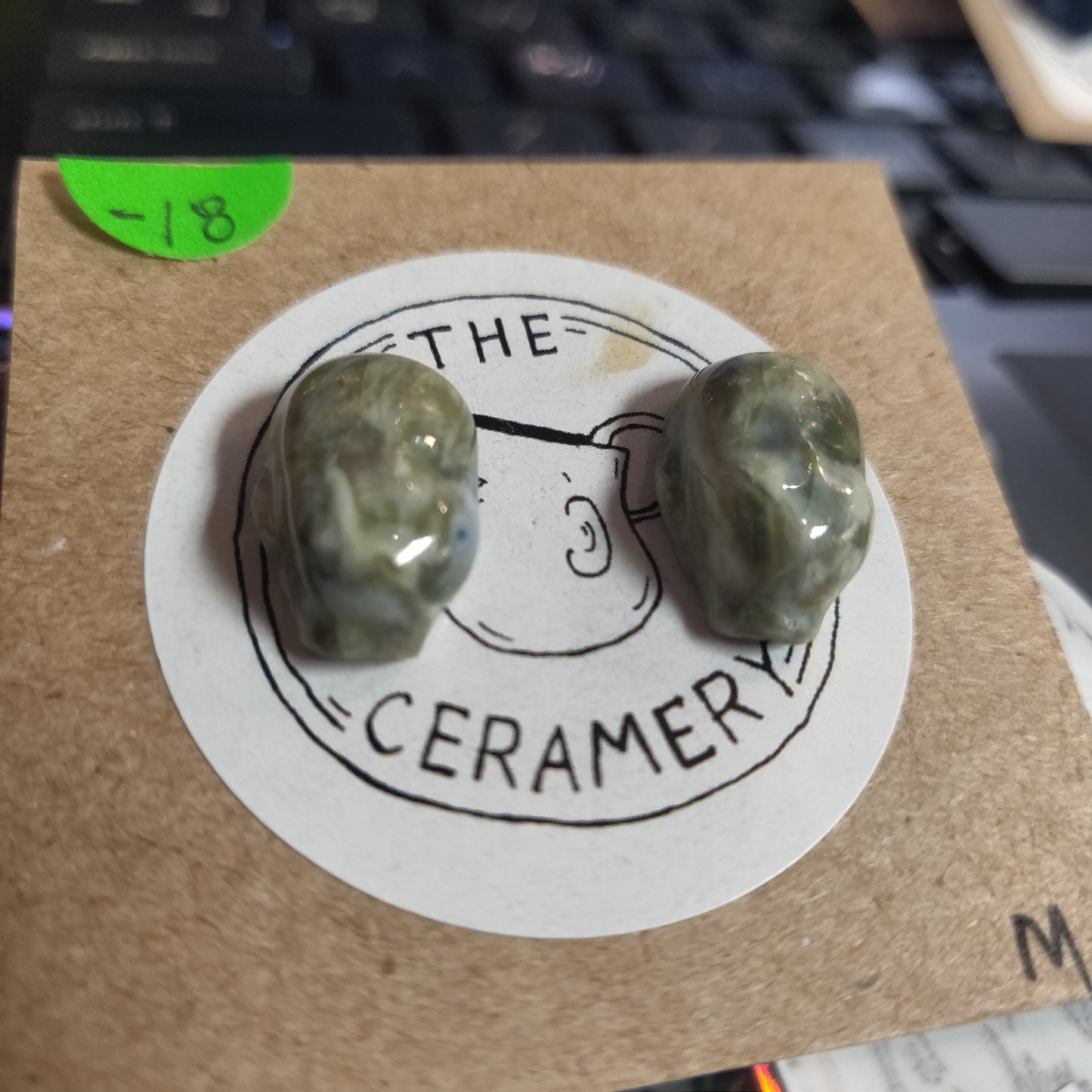 Ceramic Beeb Head EARRiNGS by The Ceramery