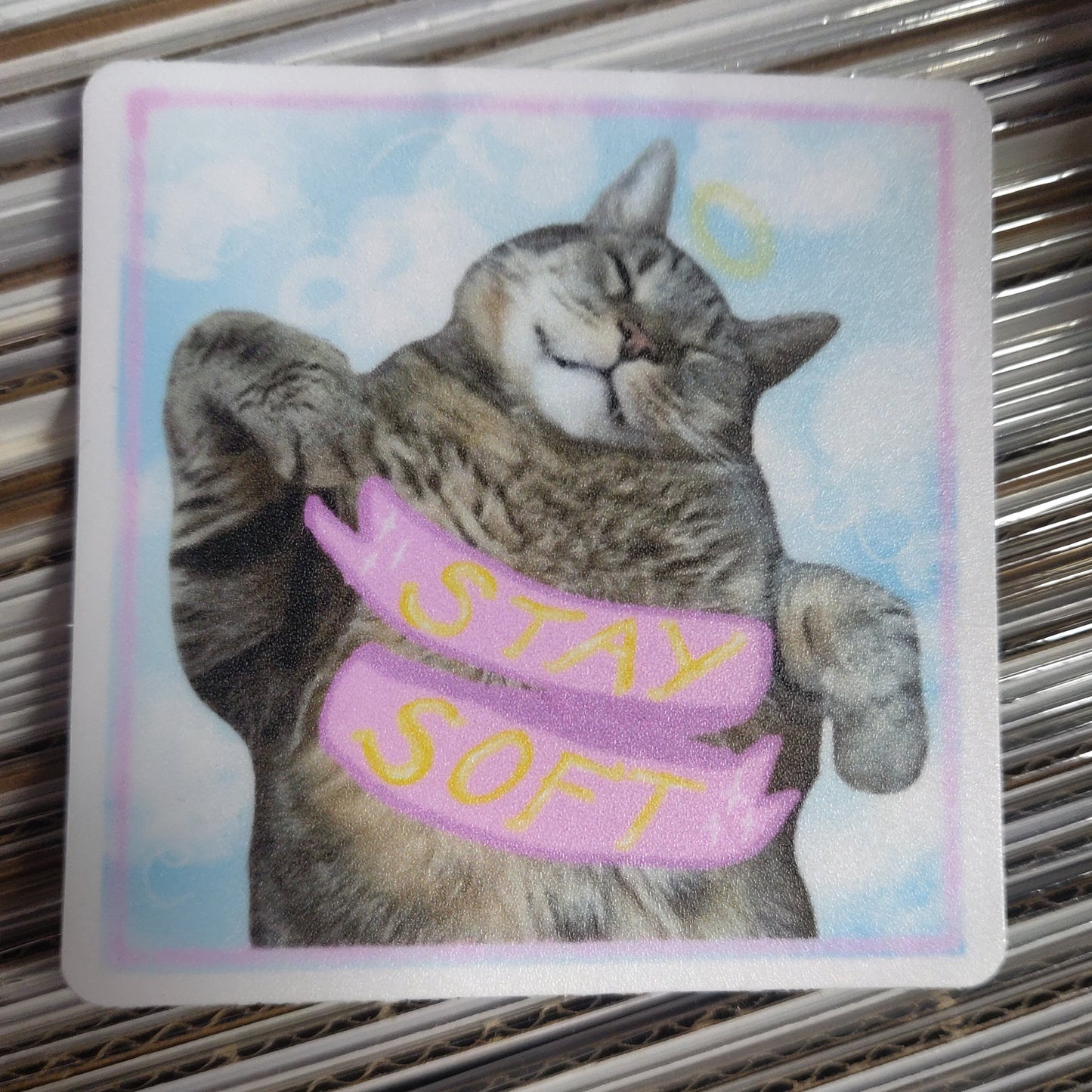 Stay Soft Cat STiCKER by Soop