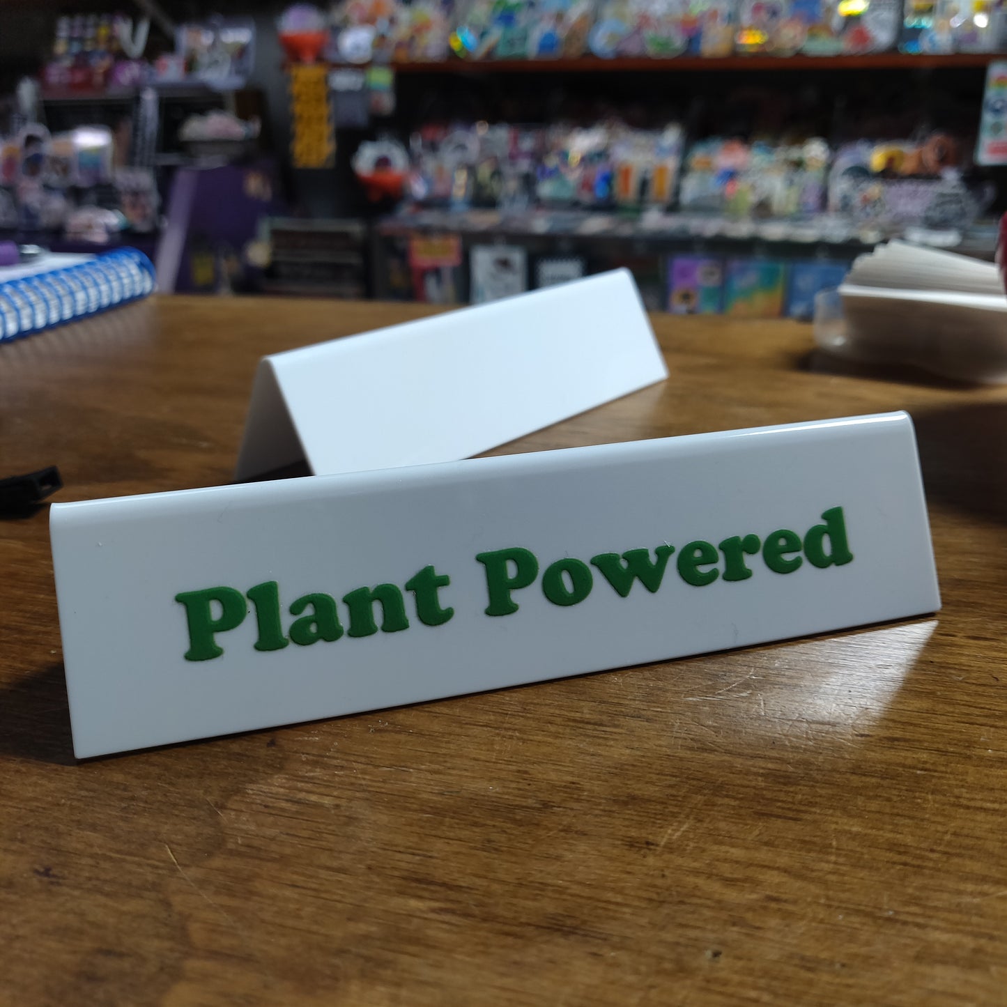 Plant Powered DESK SiGN