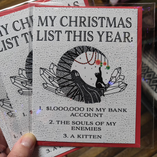 My Christmas List This Year GREETiNG CARD