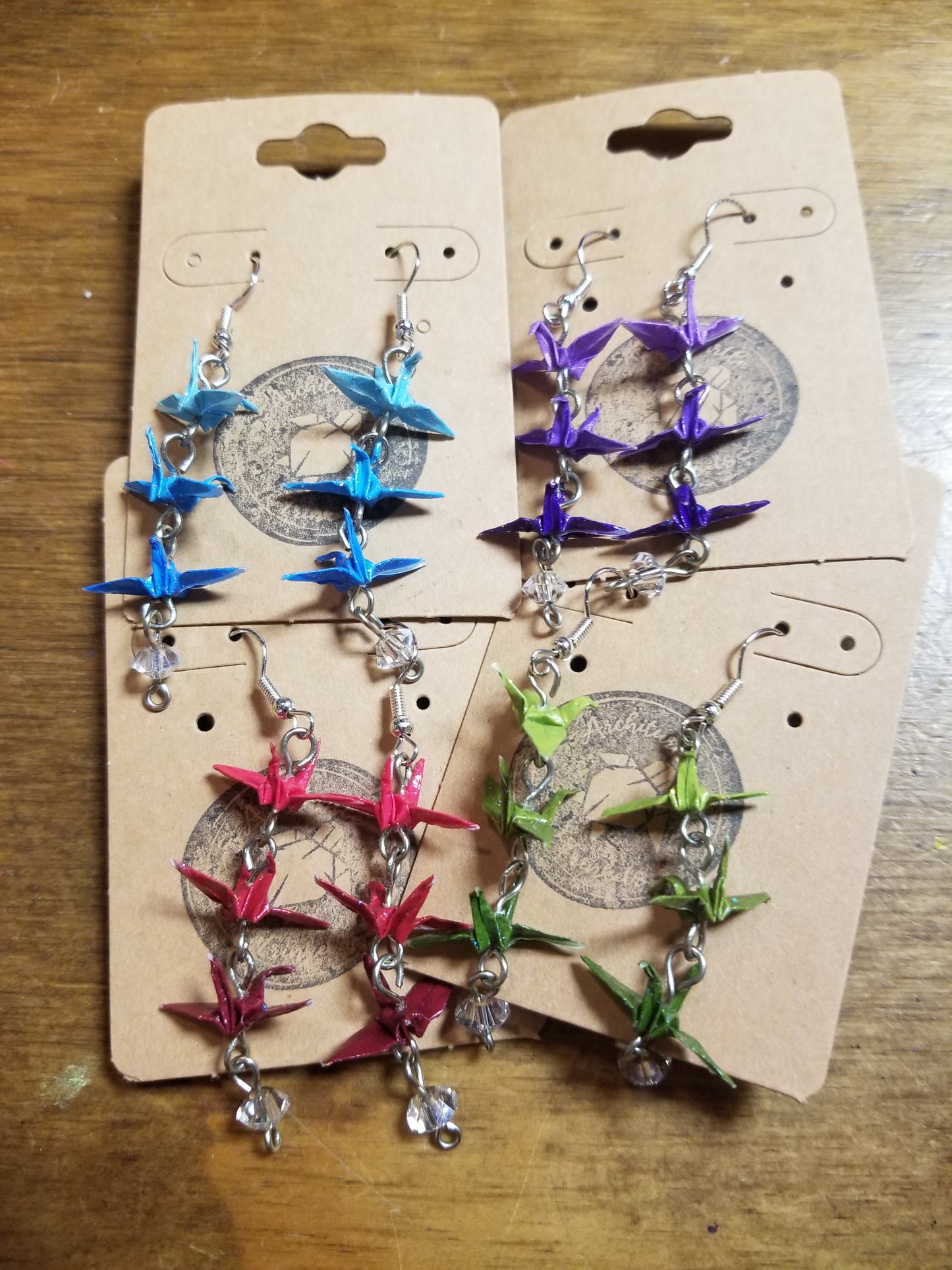 Origami Triple Crane EARRiNGS