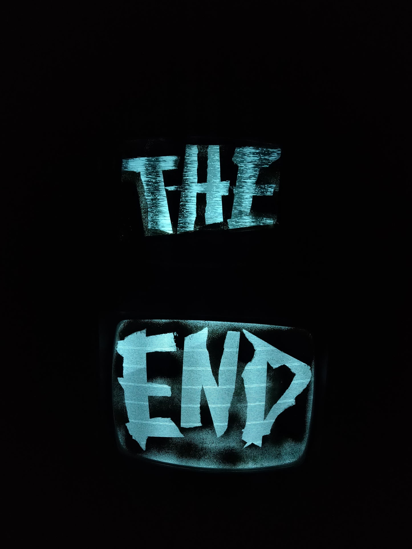 THE END Spray-Painted Skeleton TELEVISION (works!) by @TapedOffTV