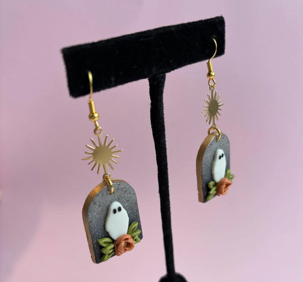 Celestial Ghost EARRiNGS by Gay Clay