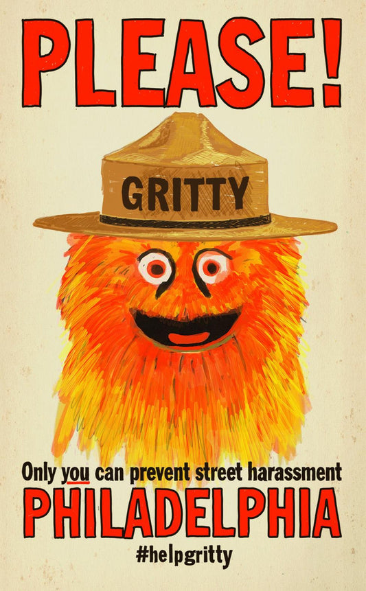 Please! Only you can prevent street harassment Philadelphia STiCKER Grit