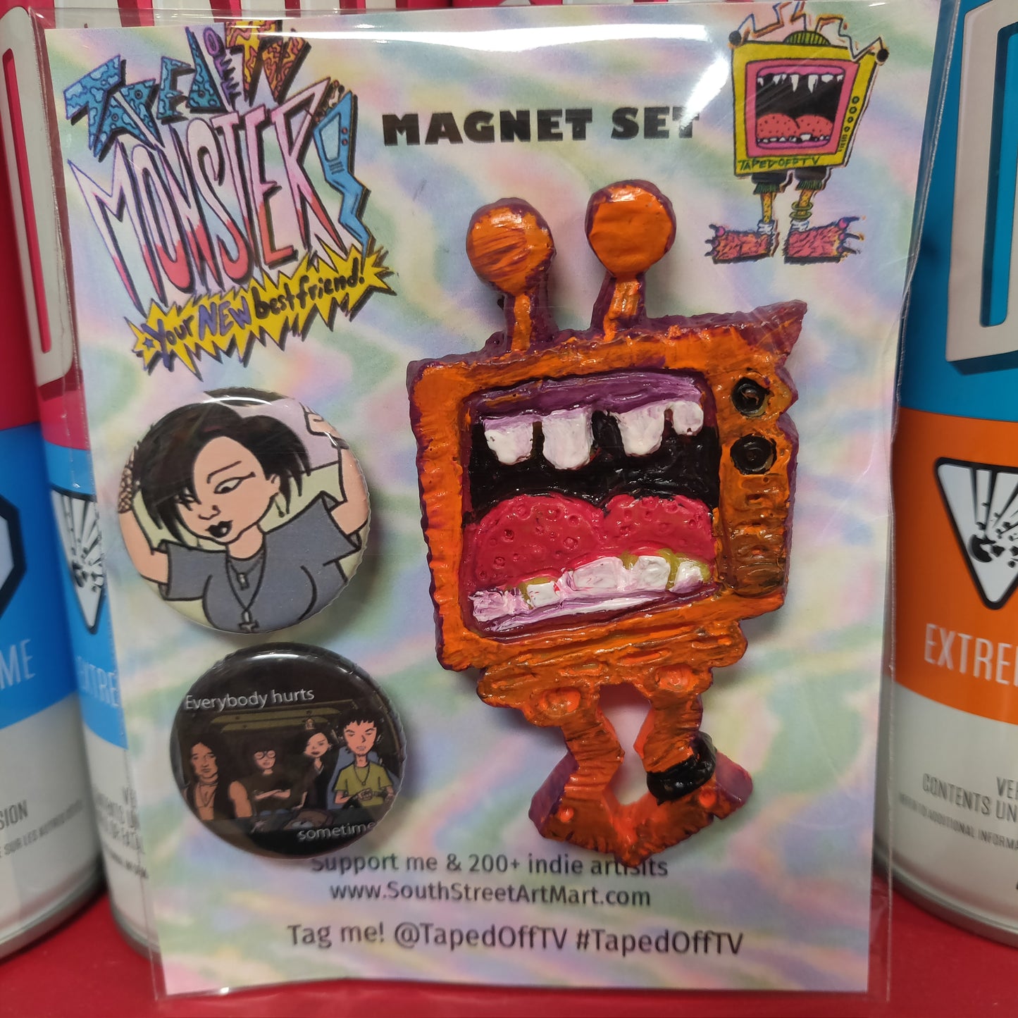 ~ Taped Off TV Monster Pals MAGNET SET ~ Series 01, Version 2.0