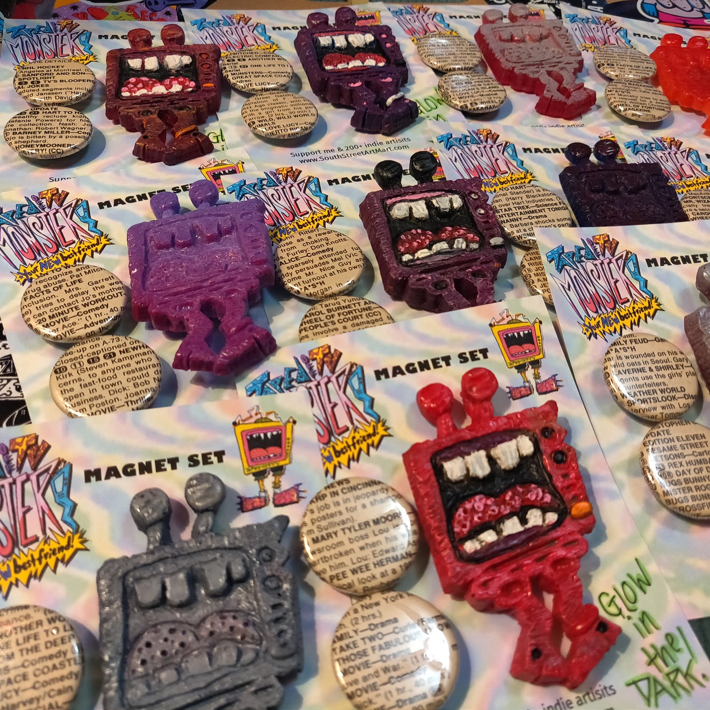 ~ Taped Off TV Monster Pals MAGNET SET ~ Series 01, Version 2.0