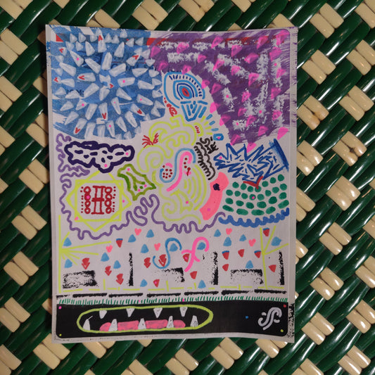 Abstract Hand-drawn 228 STiCKER by a sticker fairy